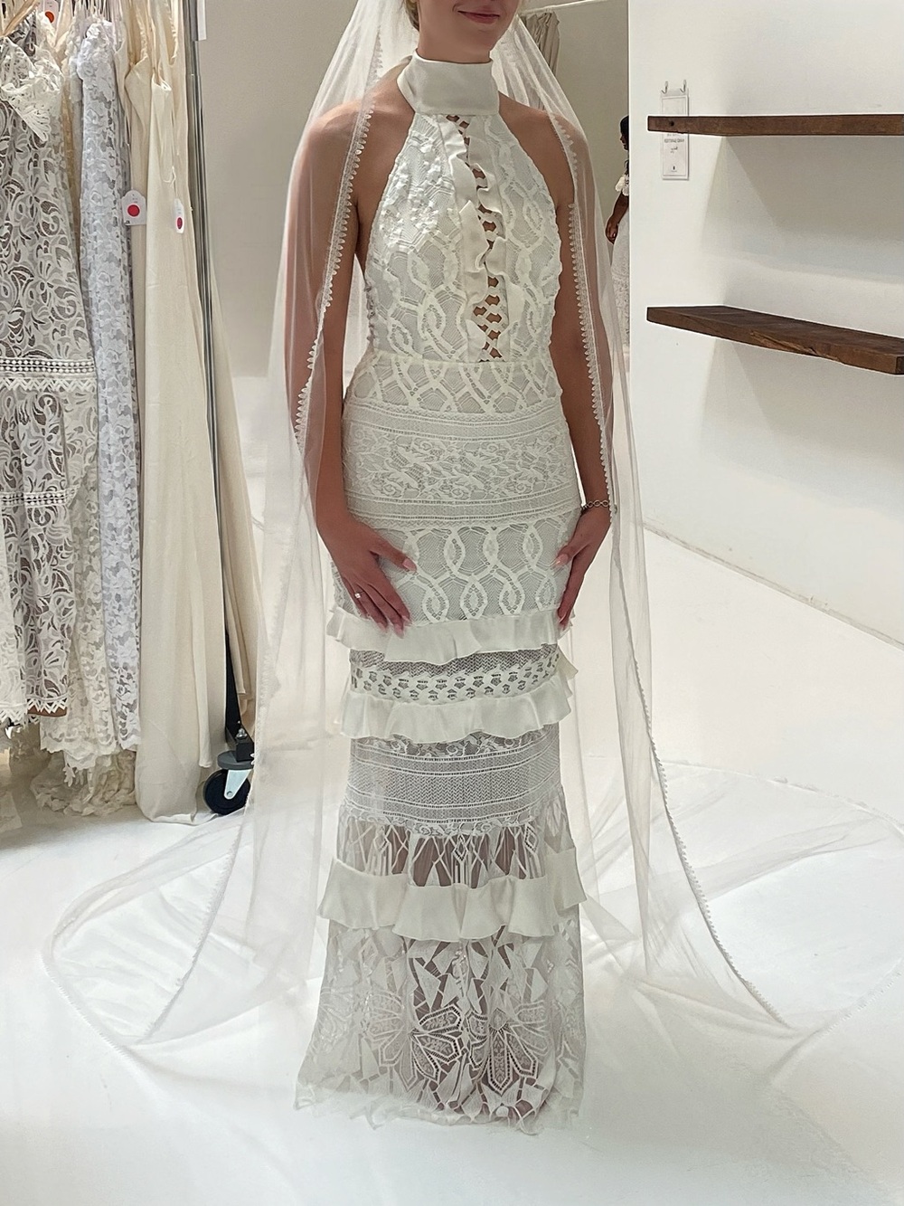 Grace Loves Lace Cathedral Style Ivory Lace-Edged Bridal VEIL*